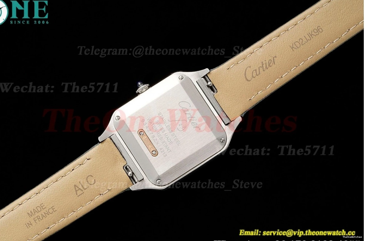 Dumont LE AF Dial Blk Silver RG Quartz Santos 1220